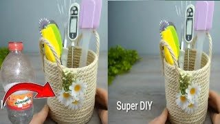 Amazing Basket Flower Pot from Recycled Plastic BottlesPlastic Bottles Flower Vase CraftBasket [upl. by Astrea]