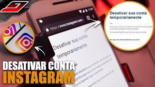 Como DESATIVAR o INSTAGRAM Temporariamente ATUALIZADO [upl. by Tnahs]