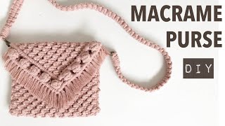 HOW TO MAKE A MACRAME PURSE WITH REMOVABLE STRAPS  MACRAME BAG DIY  BOHO STYLE BAG DIY [upl. by Sumerlin]