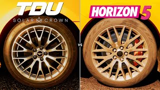 Test Drive Unlimited Solar Crown vs Forza Horizon 5  Graphics Physics and Details Comparison [upl. by Reube]