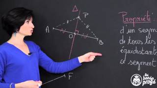 Médiatrice dun segment  Géométrie plane  Maths 6e  Les Bons Profs [upl. by Feriga459]