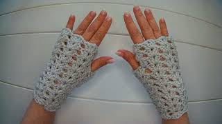 crochetcabin6160 Crochet easy fingerless gloveswrist warmers for beginners [upl. by Suoivatnom738]