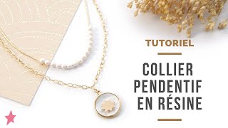 DIY  Collier pendentif en Résine et Gold filled or laminé [upl. by Delaney764]