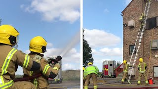 How UK Fire Fighters put out a house fire [upl. by Eatnuahs]