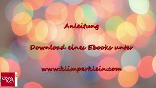 Anleitung  Download eines Ebooks unter wwwklimperkleincom [upl. by Ardnosal367]