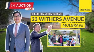 Live Auction  23 Withers Avenue Mulgrave  Auction Results Melbourne [upl. by Eicirtap]