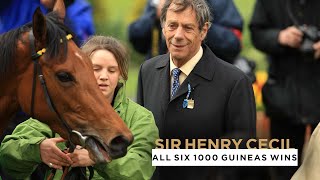 MASTER OF THE 1000 GUINEAS ALL SIX OF SIR HENRY CECILS 1000 GUINEAS WINS AT NEWMARKET RACECOURSE [upl. by Vange]