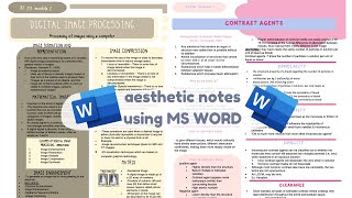 DIGITAL NOTE TAKING USING MS WORD easy aesthetic and functional [upl. by Neelloj601]