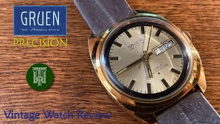 Vintage 1960s Gruen quotPrecisionquot 17Jewel Mechanical Watch  Review Uhrwerke FE 1402 [upl. by Relyks482]