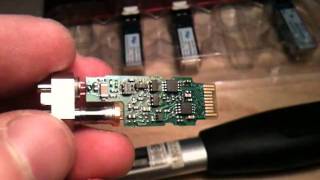 Dissasembly of the fibre optic SFP GBIC transceiver [upl. by O'Doneven]