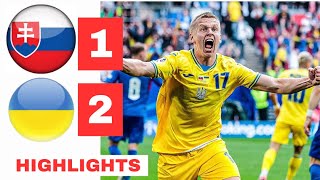 Ukraine vs Slovakia HIGHLIGHTS amp ALL GOALS 21  EURO 2024 [upl. by Shevlo]