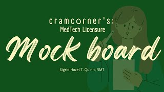 cramcorners DAY  1 MOCK BOARD EXAM FOR MEDICAL TECHNOLOGY MEDTECH mtle rmt medtech [upl. by Jeffers660]