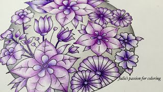 WORLD OF FLOWERS by Johanna Basford  Faber Castell Polychromos  color along [upl. by Sitsuj]