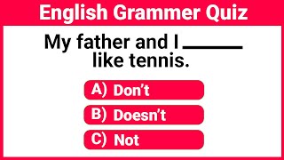 30  English Grammar Quiz  All 12 Tenses Mixed test  Test your English [upl. by Sinaj]