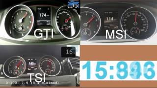 Golf GTI vs Golf TSI vs Golf MSI [upl. by Akira580]