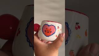 Trying pottery painting for the first time pottery painting crafting [upl. by Aisila]