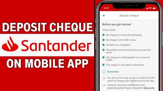 How to Use Santander Mobile Check Deposit Feature Complete Guide [upl. by Vidal]