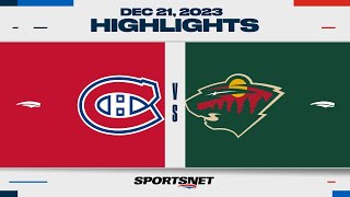 NHL Highlights  Canadiens vs Wild  December 21 2023 [upl. by Mairhpe75]