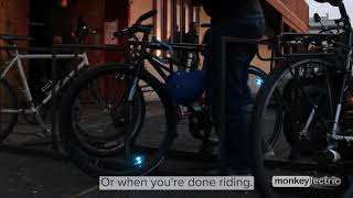 Monkey Light A15 Automatic lights that turn on when you ride [upl. by Attenna]