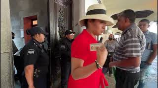 Policia municipal de Tlaxcala restringe acceso a edifico del Ayuntamiento [upl. by Tnilc]