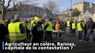 Agriculteur en colère Rennes capitale de la contestation [upl. by Ydnac]