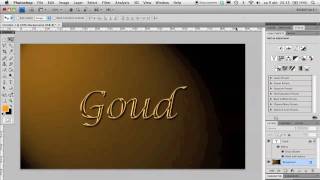 Gouden Tekst  Photoshop Tutorial NL [upl. by Davidde]