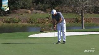 Bryson DeChambeaus Bizarre Putting Stroke 2016 Franklin Templeton Shootout PGA Tournament [upl. by Lihp712]