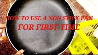 How to use A NonStick Cookware for the First time  Seasoning A Non stick Pan  Hunger Family [upl. by Lemrahc419]