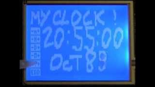 touchClock  a PIC18 GLCD touchscreen clock [upl. by Salmon976]