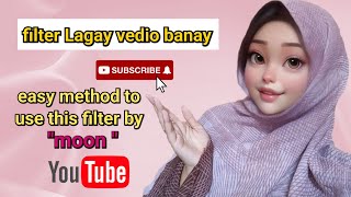 Cartoon filter lganay ka tareeqa😍🥰Filter lgahy video bnahy🥳Moon light vlogsviral [upl. by Norvol689]