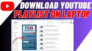 How To Download Youtube Playlist On PCLaptopComputer  Quick amp Easy [upl. by Asehr]