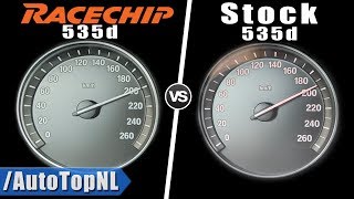 BMW 535d STOCK 313HP vs RACECHIP 362HP  0230kmh ACCELERATION by AutoTopNL [upl. by Fulvia198]