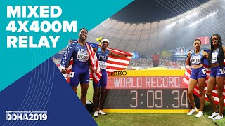 Mixed 4x400m Relay Final  World Athletics Championships Doha 2019 [upl. by Torrance]