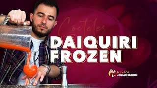 DAIQUIRI DE FRUTILLA 🍓  COMO HACER EL DAIQUIRI DE FRUTILLA FROZEN  Cocteles Populares [upl. by Enneire]