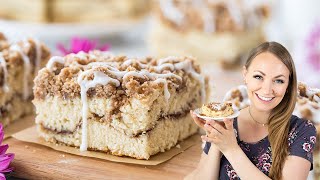 Coffee Cake with a Cinnamon Sugar Ripple and Crumbly Streusel Topping [upl. by Thoma770]