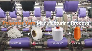 Polyester Yarn Production  Polyester Textured Yarn Manufacturing Process  Polyester Yarn Factory [upl. by Heimer]