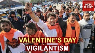 Bajrang Dal Activists Target Couples On Valentines Day In Ahmedabad [upl. by Negroj]