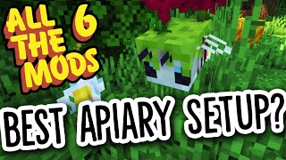 All The Mods 6 Feed The Bees Ep68 BEST APIARY SETUP resourceful bees [upl. by Nagram814]