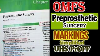 PREPROSTHETIC SURGERYORAL SURGERY Markings For UHS BDS proff OMFS and UQs and UHS Mcqs [upl. by Dara234]