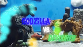 Godzilla vs Cattus the Devourer claymation kaiju fight [upl. by Mark431]