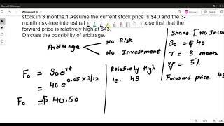 Derivatives Forward Contract Pricing and Arbitrage [upl. by Eylrahc]