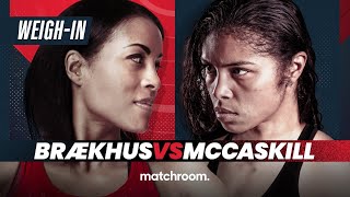 Live weighin Brækhus vs McCaskill [upl. by Mayda]