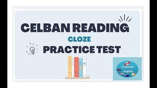 CELBAN Reading CLOZE Exam Practice with Answers [upl. by Delaryd]