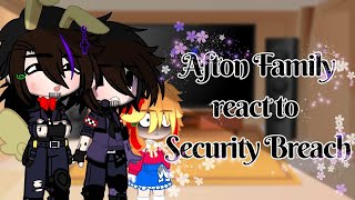 Afton Family React to Security BreachTikTok videos [upl. by Eerej]