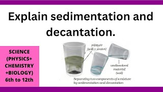 Sedimentation and decantation  Definition of Sedimentation decantation [upl. by Ahtanoj]