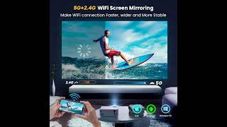 Review FANGOR 5G WiFi Bluetooth Projector  Native 1080P HD Portable Outdoor Movie Projector [upl. by Rochus]