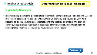 EP 7 fiscalisé impôts sur les sociétés produit non imposable 25 [upl. by Ailicec]