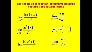 Déterminer des limites avec la fonction logarithme népérien [upl. by Nurse]