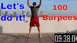 100 Burpee Workout  Lets do it Together [upl. by Vilberg753]