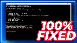 FIX  REAGENTCEXE The Windows RE image was not found ON windows 10 or windows 11 [upl. by Ggerg]